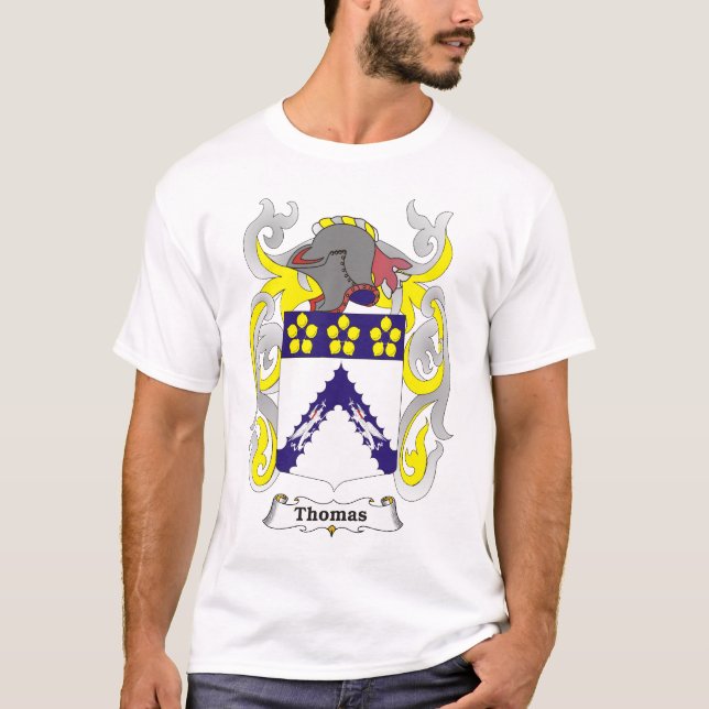 T-shirt da brasão da família de Thomas (Frente)