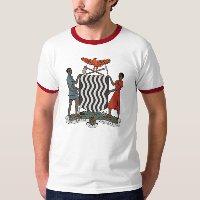 T-shirt da brasão da Zâmbia (Frente)