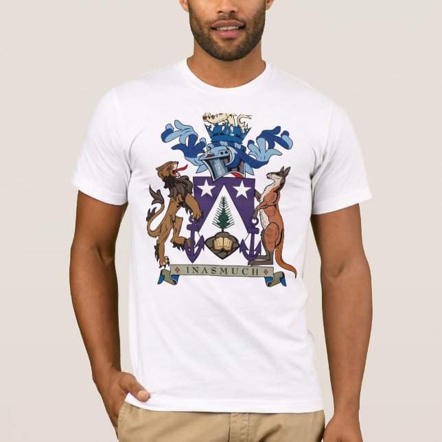 T-shirt da brasão das ilhas Norfolk (Frente)