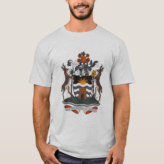 T-shirt da brasão de Antígua e de Barbuda (Frente)