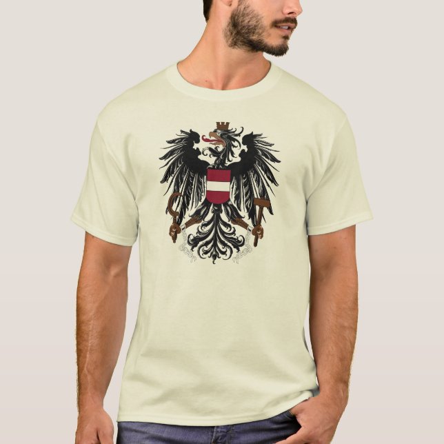 T-shirt da brasão de Áustria (Frente)