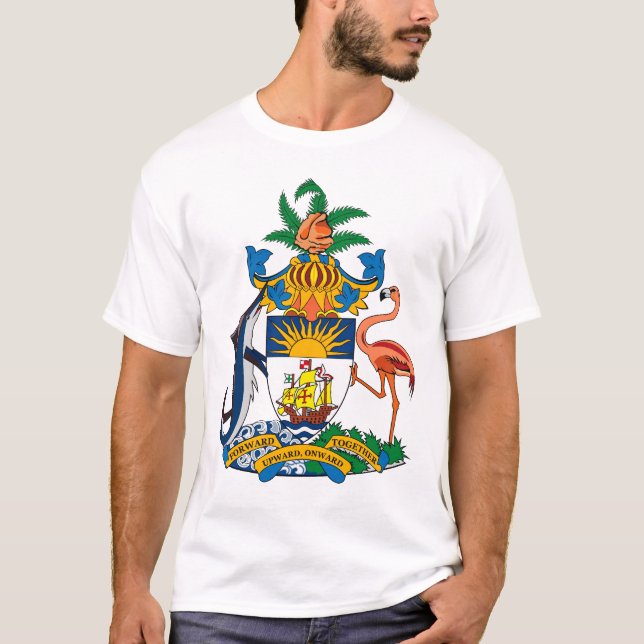 T-shirt da brasão de Bahamas (Frente)