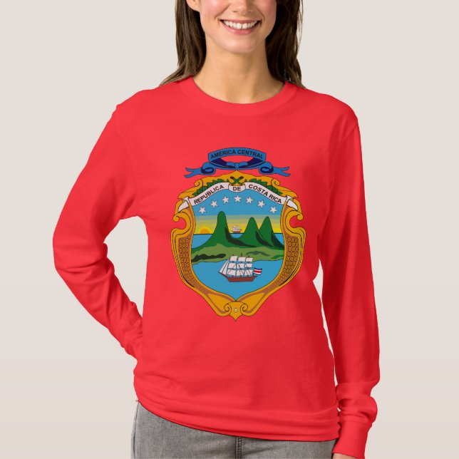 T-shirt da brasão de Costa Rica (Frente)