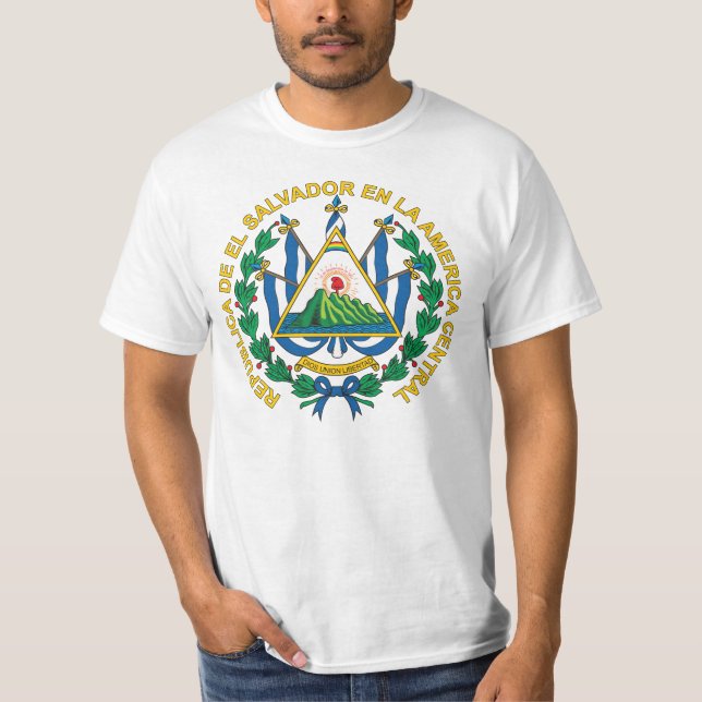 T-shirt da brasão de El Salvador (Frente)