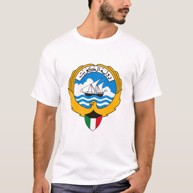 T-shirt da brasão de Kuwait (Frente)