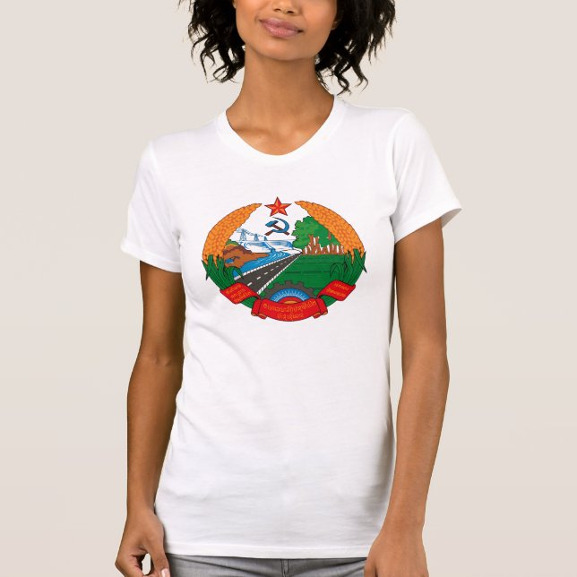 T-shirt da brasão de Laos (Frente)