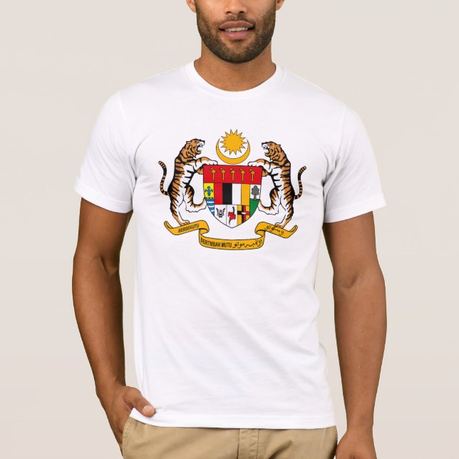 T-shirt da brasão de Malaysia (Frente)