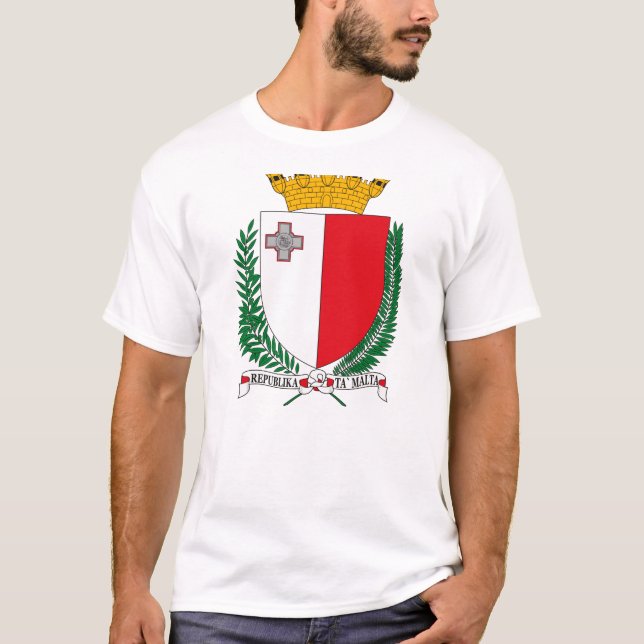 T-shirt da brasão de Malta (Frente)