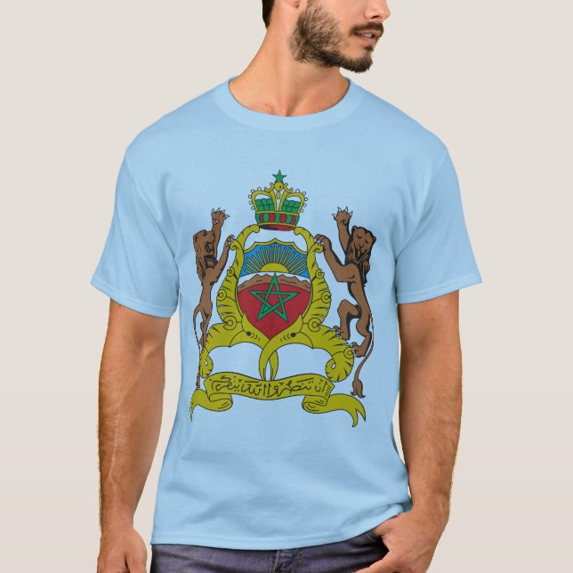 T-shirt da brasão de Marrocos (Frente)