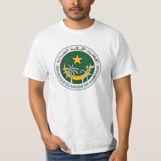 T-shirt da brasão de Mauritânia (Frente)