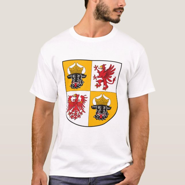 T-shirt da brasão de Mecklenburg Vor Pommern (Frente)