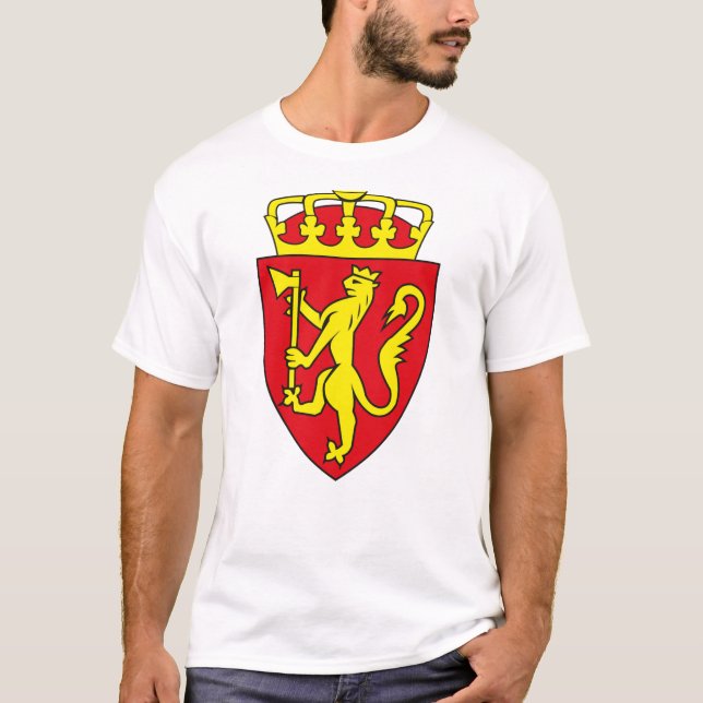 T-shirt da brasão de Noruega (Frente)