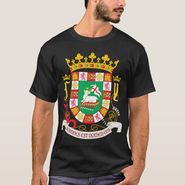 T-shirt da brasão de Puerto Rico (Frente)