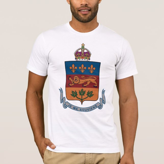 T-shirt da brasão de Quebeque (alternativo) (Frente)