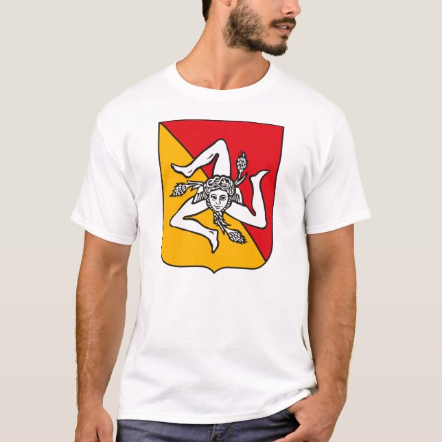 T-shirt da brasão de Sicília (Frente)