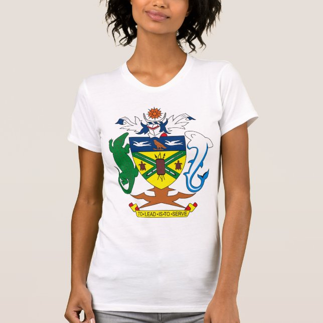 T-shirt da brasão de Solomon Island (Frente)