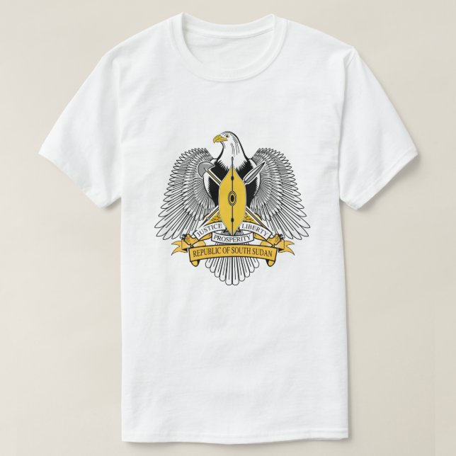 T-shirt da brasão de Sudão sul (Frente do Design)