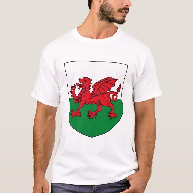 T-shirt da brasão de Wales (Frente)
