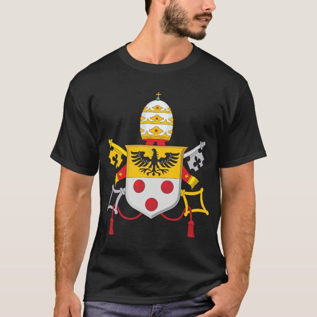 T-shirt da brasão do papa Pius XI (Frente)