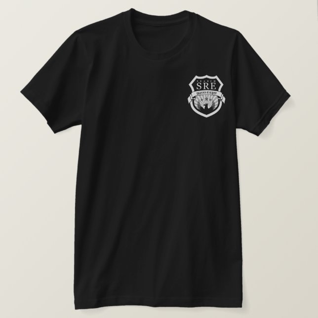 T-shirt da busca SRE (Frente do Design)