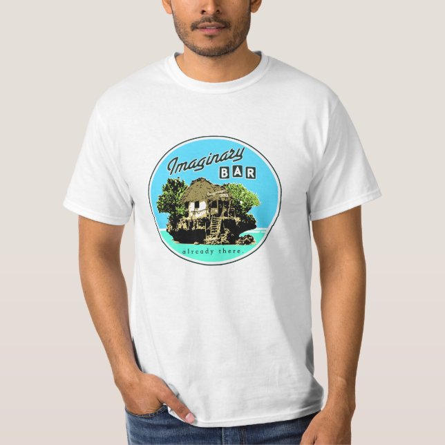 T-shirt da cabana da ilha do bar de Imagiary (Frente)
