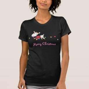 T-shirt da cabra do Natal - customizável