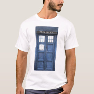 T-shirt da caixa de chamada da polícia