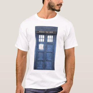 T-shirt da caixa de chamada da polícia