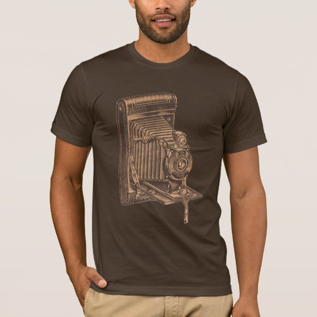 T-shirt da câmera do vintage (Frente)