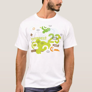 T-shirt da caminhada da arte de Riverwest