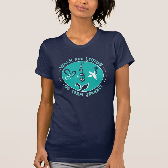 T-shirt Da "caminhada do lúpus de Jeanne equipe" (Frente)