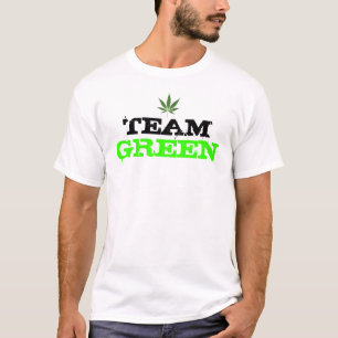 T-shirt Da "camisa verde da erva daninha t equipe"