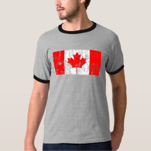 T-shirt da campainha da bandeira de Canadá do
