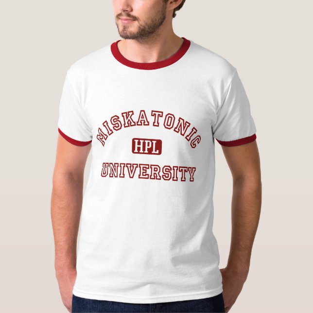 T-shirt da campainha da universidade de Miskatonic (Frente)
