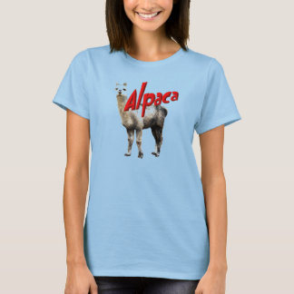 T-shirt da campainha das senhoras da alpaca