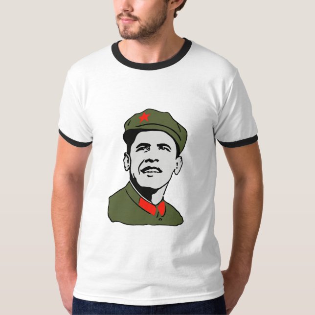 T-shirt da campainha de Obama Mao (Frente)
