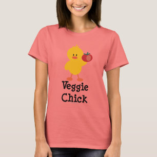 T-shirt da campainha do pintinho do vegetariano