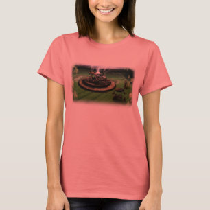 T-shirt da campainha dos círculos da máquina do