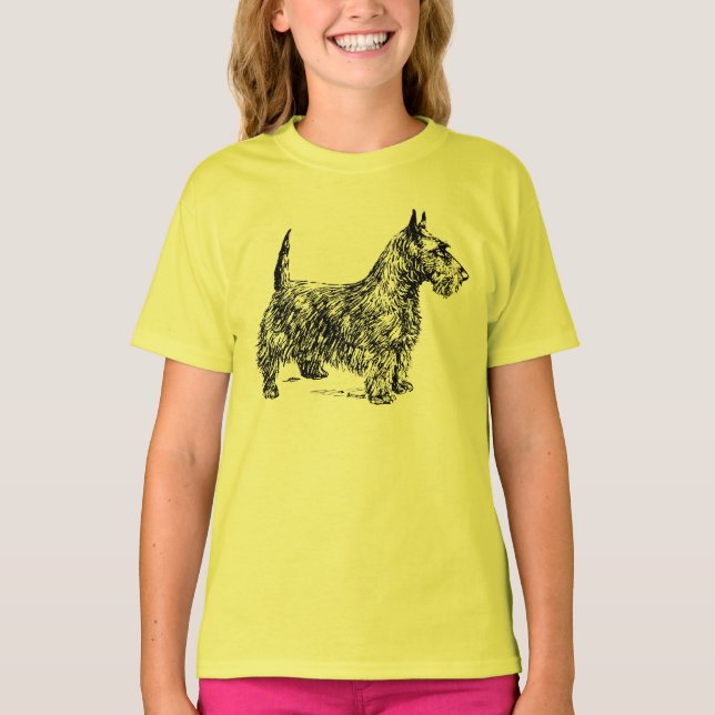 T-shirt da Capa do boné do CÃO de TERRIER do (Frente)