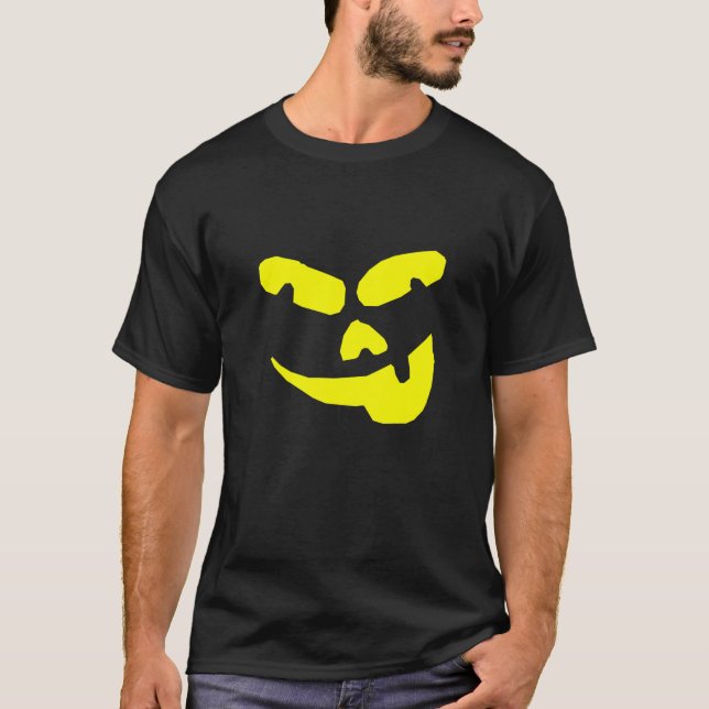 T-shirt da cara da abóbora (Frente)