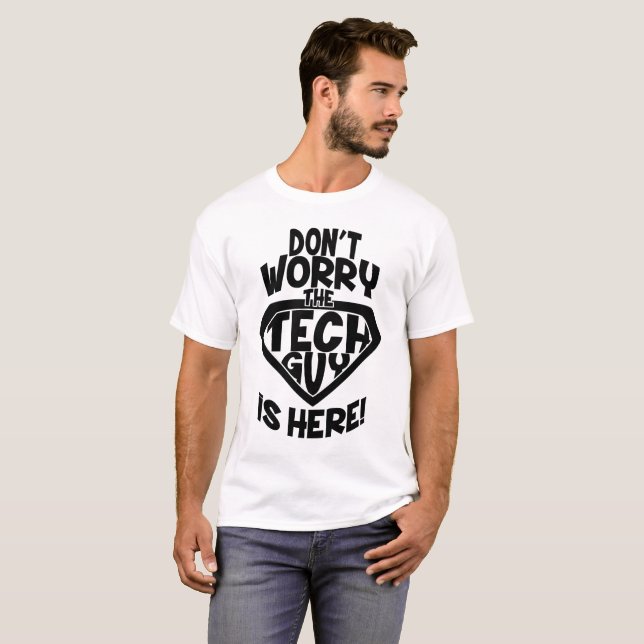 T-shirt da cara da tecnologia (Frente Completa)
