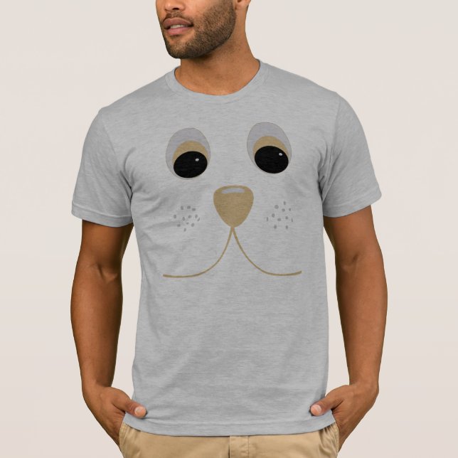 T-shirt da cara do cão dos desenhos animados (Frente)