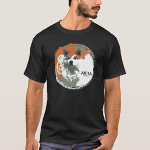 T-shirt da cara do inu de Akita