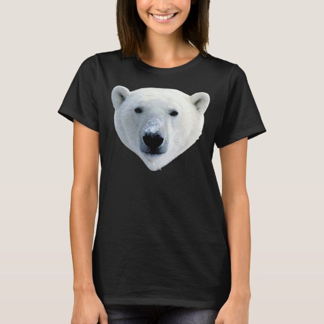 T-shirt da cara do urso polar (Frente)