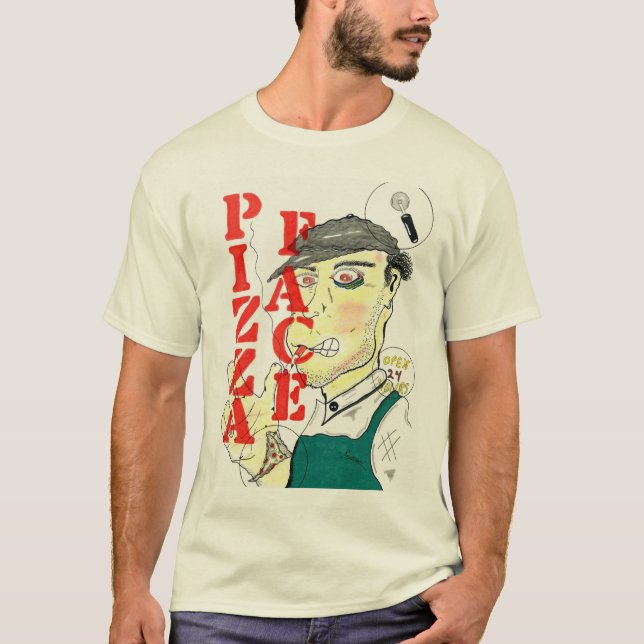 T-shirt Da "cara pizza " (Frente)