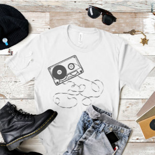 T-shirt da cassete de banda magnética
