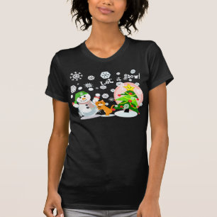 T-shirt da cena da neve do Natal