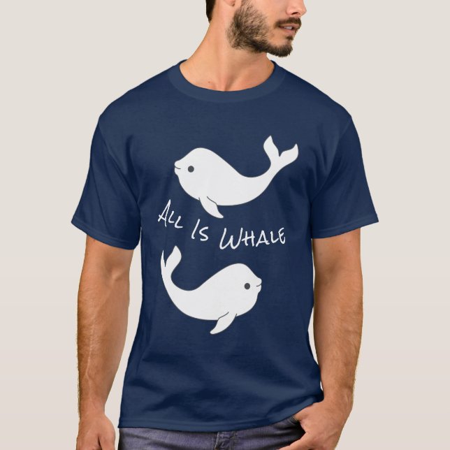 T-shirt da chalaça da baleia da beluga (Frente)
