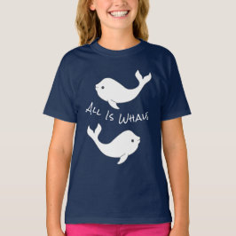 T-shirt da chalaça da baleia da beluga (criança)