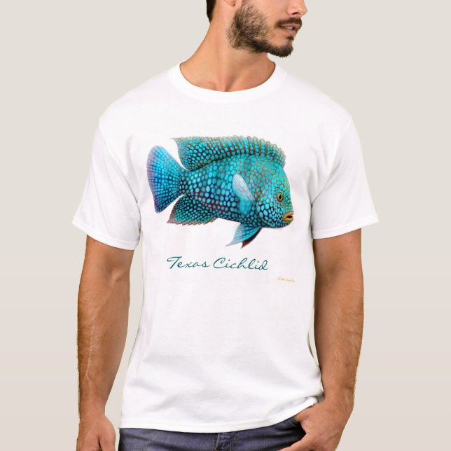 T-shirt da cichlidae de Carpintis Texas (Frente)